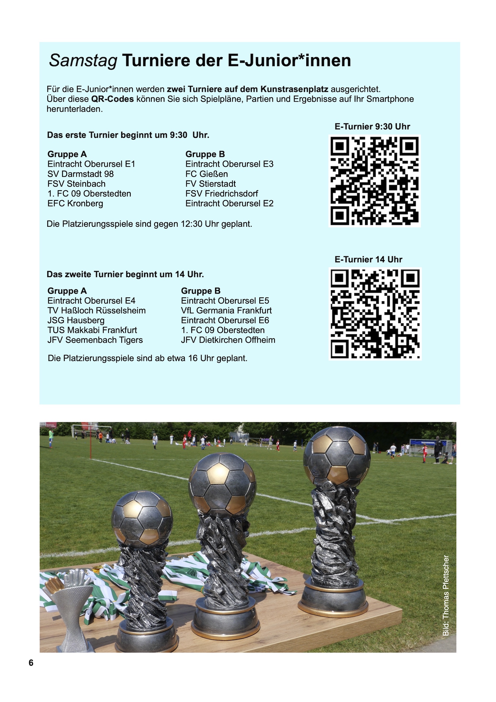 Turniere E-Jugend Pfingsten 2026